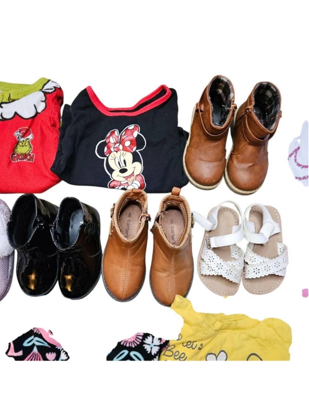 Girl's 24 Month Five Pound Clothing Bundle Pajamas Boots Sandals Hoodie Box